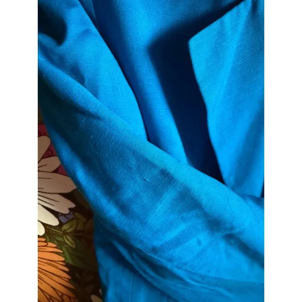 Vintage 80s Christian Dior The Suit Blazer Designer Jacket in Turquoise Blue